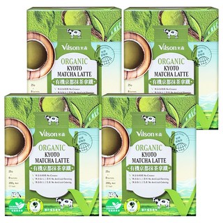 Vilson 米森 有機抹茶拿鐵 沖泡粉末, 25g, 8包, 4盒