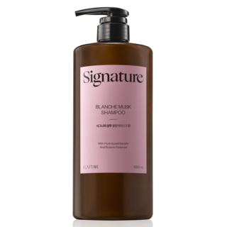 엘라스틴 시그니처 두피케어 손상모발 클리닉 약산성 샴푸 블랑쉬머스크향, 1L, 1개