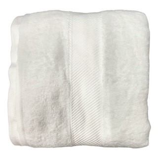 LIFE 來福牌 加大舒柔浴巾 80*190CM, 100%棉 台灣製造, 素面緞紋, 1條