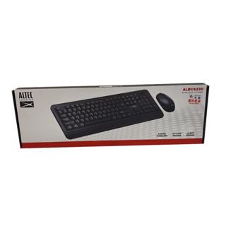 ALTEC LANSING 無線滑鼠鍵盤套裝 ALBC6330 2.4GHz 無線連接, 黑色, 人體工學