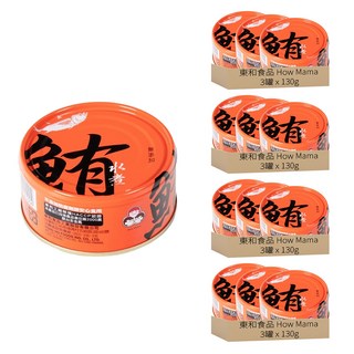 東和食品 How Mama 無添加水煮鮪魚罐頭, 130g, 12罐