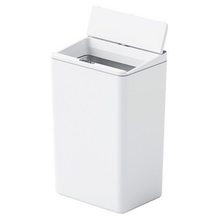 折蓋智能感應垃圾桶17L, 三模式 (揮手感應、震動感應、一鍵長開), USB充電設計, LED夜燈設計, 23 x 17 x 37.3cm, 灰白色