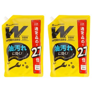 日本 NS FaFa 大容量補充包強力洗衣精 頑固汙垢專用 油汙專用, 2kg, 2包