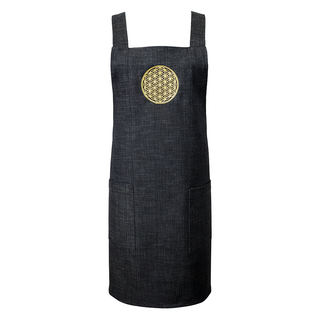 LASSLEY 蕾絲妮 生命之花圍裙, 牛仔布, 1件