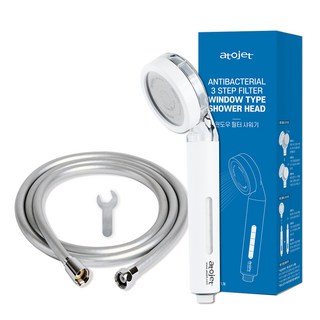아토젯 윈도우 필터 샤워기 + 에코 호스 2m 세트, 1개, 혼합색상