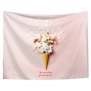 半島良品 居家裝飾掛布, 冰淇林花, 1組