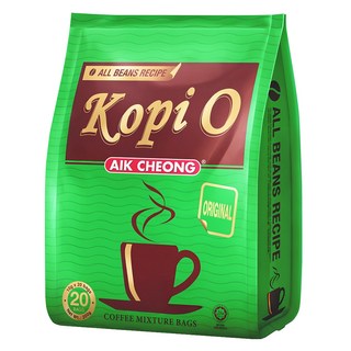 AIK CHEONG 益昌 馬來西亞濾袋式經典咖啡烏 黑咖啡經典原味, 10g, 20包, 1袋