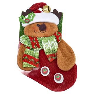 鈴鐺聖誕襪 鹿, 1組, 27 x 16cm
