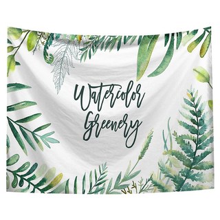 半島良品 居家裝飾掛布, 清新綠葉, 1組