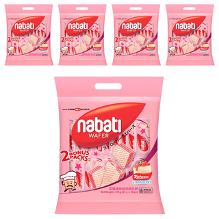 Nabati 麗芝士 草莓風味起司威化餅, 414g, 5袋