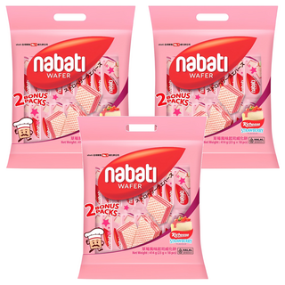 Nabati 麗芝士 草莓風味起司威化餅, 414g, 3袋