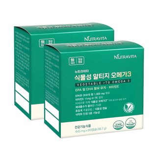 뉴트라비타 식물성 알티지 오메가3, 60정, 2개