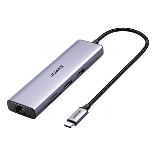 UGREEN 綠聯 七合一多功能 USB-C 集線器 4K 60Hz版, 1個, CM 60515