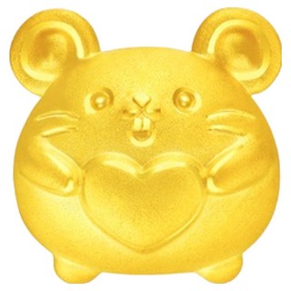 주대복 24K 순금 12간지 쥐띠 팔찌참 31677-R + 로즈골드 프리사이즈 팔찌