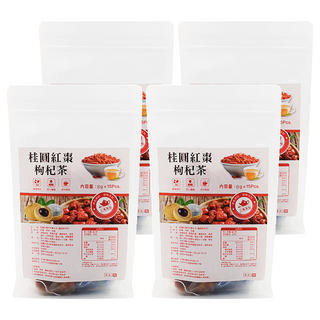 仁濟中藥 桂圓紅棗枸杞養生茶/養顏美容茶, 8g, 15包, 4袋