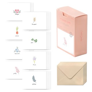 모노라이크 메세지 카드 40p + 봉투 20p, 리틀가든, 1개