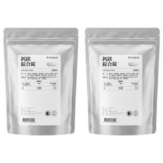 VitalBulk 鈣鎂綜合錠, 100顆, 2包