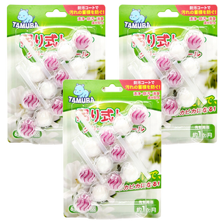 TAMURA日本馬桶清潔球小蒼蘭 持久清新 自動清潔 馬桶清潔劑, 180g, 3盒