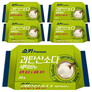Soki Mugunghwa 優質過碳酸鈉洗衣皂, 200g, 5個