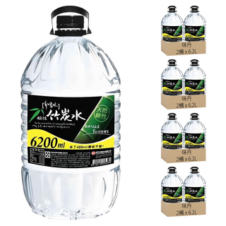 多喝水 鹼性竹炭水, 6.2L, 8瓶