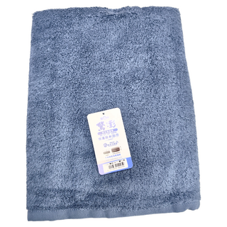 non-no 儂儂 驚澎浴巾, 120x60公分, 100%純棉, 柔軟蓬鬆, 日本技術, 寶石藍, 1個