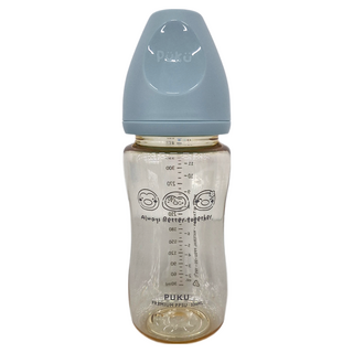 PUKU 藍色企鵝 飽飽歐蕾PPSU寬口奶瓶 330ml, 晨藍色, 1個