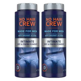 NO HAIR CREW 男士爽身粉, 2瓶, 100g