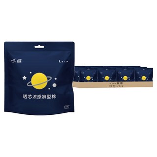 icon 愛康透芯涼感褲型棉 舒適 安心防漏 衛生棉, L(臀圍85~105cm), 2片, 24包