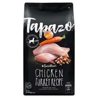 Tapazo 成犬 凍乾三重奏 5lb, 低敏火雞配方, 2.27kg, 1袋