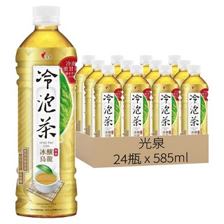 光泉 冷泡茶 冰釀烏龍 無糖, 585ml, 24瓶