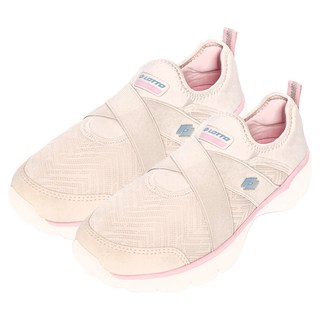 LOTTO 樂得 樂活健走鞋, 燕麥粉 + 藍色, 23.5cm