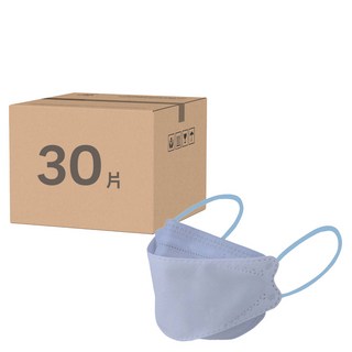 CHACER 佳和口罩 成人4D立體醫用口罩, 晴空朝藍, 10片, 3包