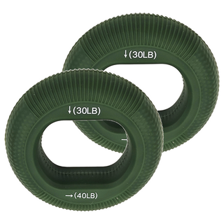 MICHAEL FITNESS 麥克健身 雙向握力圈 14~18kg 綠色, 78.5 x 25mm, 2個