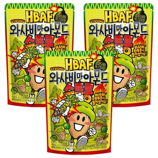 HBAF 杏仁果 濃芥末口味, 3包, 120g