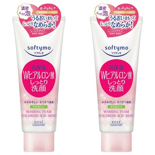KOSE 高絲 softymo 絲芙蒂 玻尿酸超滋潤洗面乳｜保濕洗顏、深層清潔、日本進口, 150g, 2條