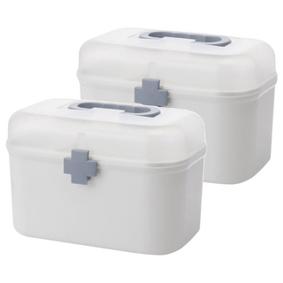 小麥購物 緊急醫藥箱 大款 C511 白色 383g, 2個