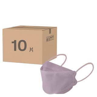 CHACER 佳和口罩 成人4D立體醫用口罩, 薰衣草紫, 10片, 1包