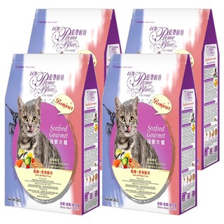 LCB 藍帶廚坊 海鮮大餐 貓糧, 挑嘴 + 亮毛, 3kg, 4袋