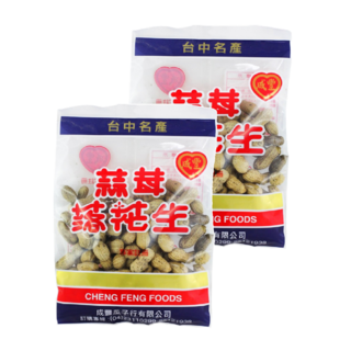 成豐 蒜茸花生 台中名產 酥脆蒜香 獨立包裝, 180g, 2包