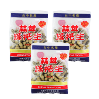 成豐 蒜茸花生 - 酥脆蒜香 獨立包裝 休閒零食, 180g, 3包
