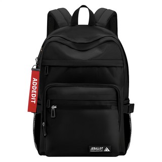 ADDEDIT Addedit Resper 簡約後背包 + 鑰匙圈 隨機出貨套組, 黑色