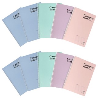 morning glory 1200 Campus Mate 橫線左翻筆記本5件組 ver3, 2組, 顏色隨機