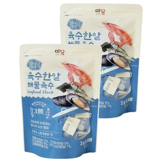 MAMSSTORY 韓國片裝高湯塊 海鮮風味 獨立包裝 簡單料理 香濃高湯 火鍋湯底 關東煮鍋底, 90g, 2袋