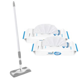 LIVENS 除塵組 拖把 + 靜電清潔布60張 x 2包, 1組