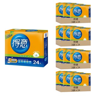 得意 優質抽取式衛生紙 100張, 24包, 12袋