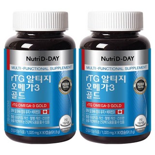 뉴트리디데이 rTG 알티지 오메가3 골드, 90정, 91.8g, 2개