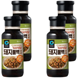 청정원 기사식당 돼지불백양념, 500g, 4개