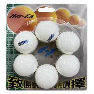Her-Ea 禾亦 桌球, 白色, 6個, 1組