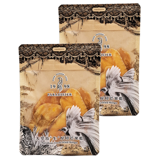 PARADISIER 天堂鳥 生厚切芒果乾 台灣芒果 無添加, 2包, 100公克