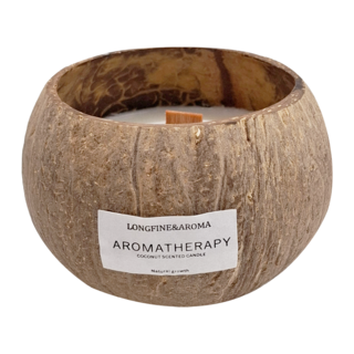 SC優選 椰子殼大豆蠟香氛蠟燭 天然精油 手工製作 居家香氛, 初夏薰衣草, 1件, 200g